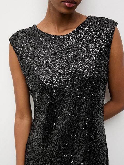 Answear.LAB sukienka kolor czarny maxi rozkloszowana