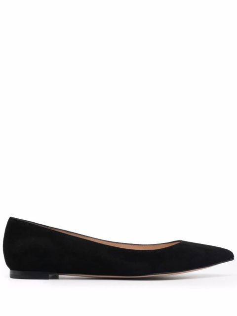 Gianvito Rossi Gianvito suede ballerina shoes - Black - zdjęcie produktu nr 1