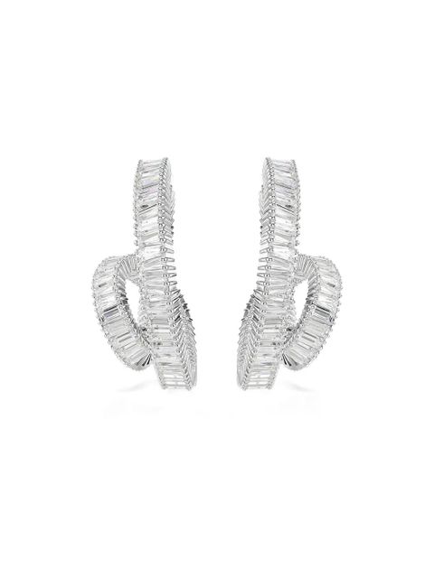 Swarovski Matrix baguette-cut hoop earrings - Silver - zdjęcie produktu nr 2