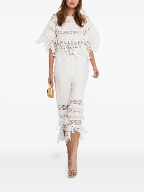 ZIMMERMANN Nautical panelled trousers - White