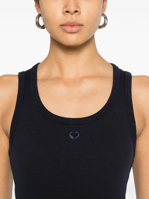 Maje heart-embroidery tank top - Blue