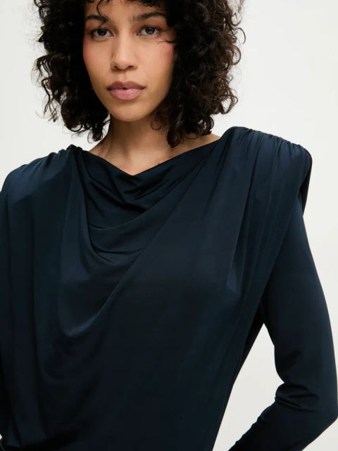 Rotate sukienka kolor granatowy mini dopasowana 1137022318