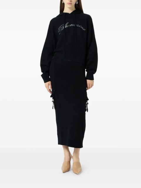 Blumarine crystal-embellished hoodie - Black - zdjęcie produktu nr 2