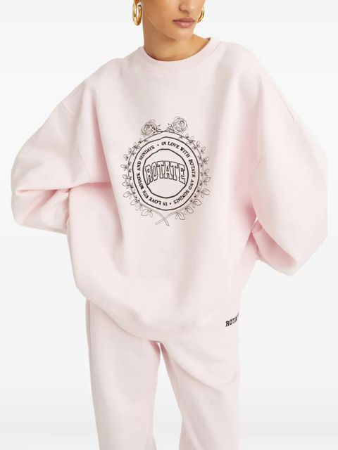 ROTATE BIRGER CHRISTENSEN logo embroidery sweatshirt - Pink