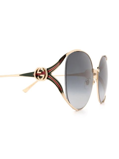Gucci Eyewear round-frame sunglasses - Gold