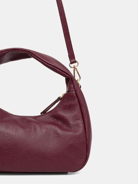 Answear.LAB torebka skórzana kolor bordowy