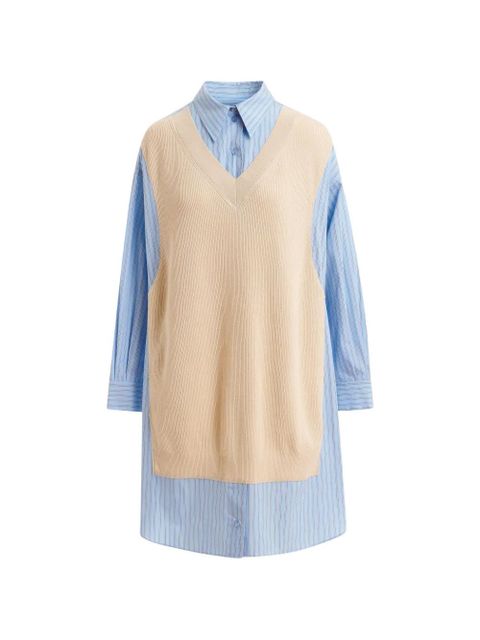 Essentiel Antwerp striped-pattern shirt midi dress - Blue - zdjęcie produktu nr 1