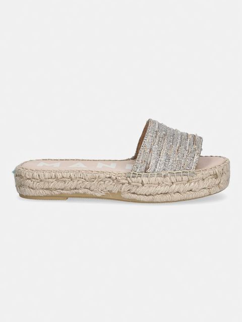 Manebi klapki damskie Gold Espadrilles Sandals - zdjęcie produktu nr 1