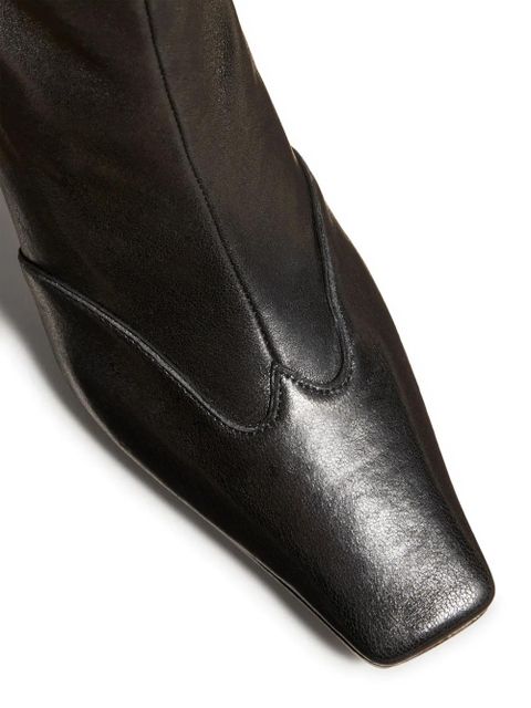 KHAITE The Nevada leather ankle boots - Black