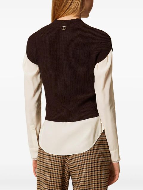TWINSET turtleneck vest - Brown