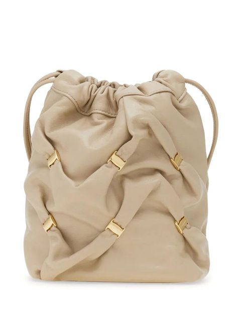 Ferragamo mini leather bucket bag - Neutrals - zdjęcie produktu nr 2