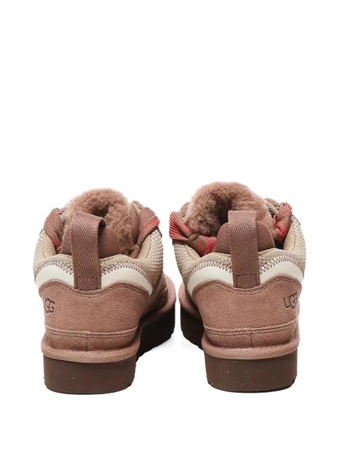 UGG ribbon-lace leather sneakers - Pink