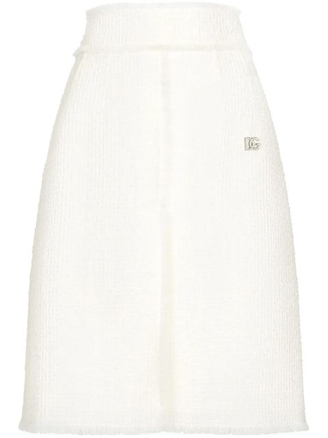Dolce & Gabbana high-waist tweed skirt - White - zdjęcie produktu nr 1