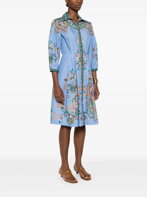 ETRO paisley-print midi dress - Blue - zdjęcie produktu nr 2