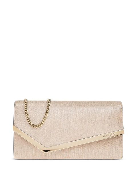 Jimmy Choo metallic-leather clutch bag - Neutrals - zdjęcie produktu nr 1