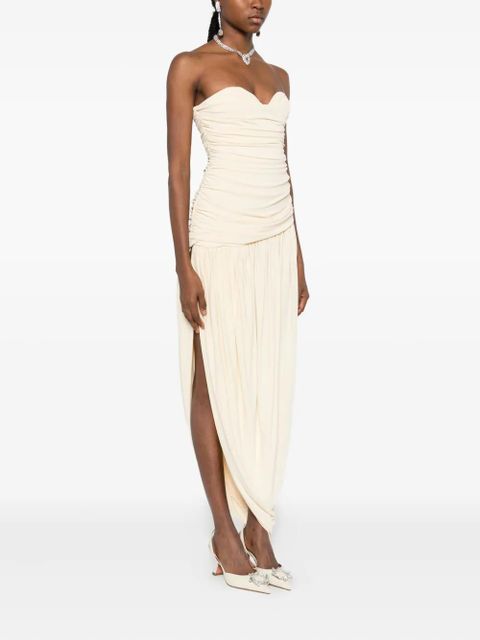 Magda Butrym draped open-leg dress - Neutrals