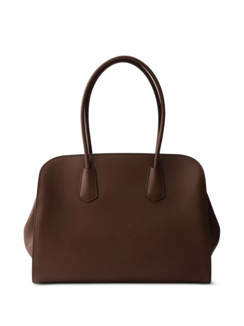 Prada large leather tote bag - Brown - zdjęcie produktu nr 2