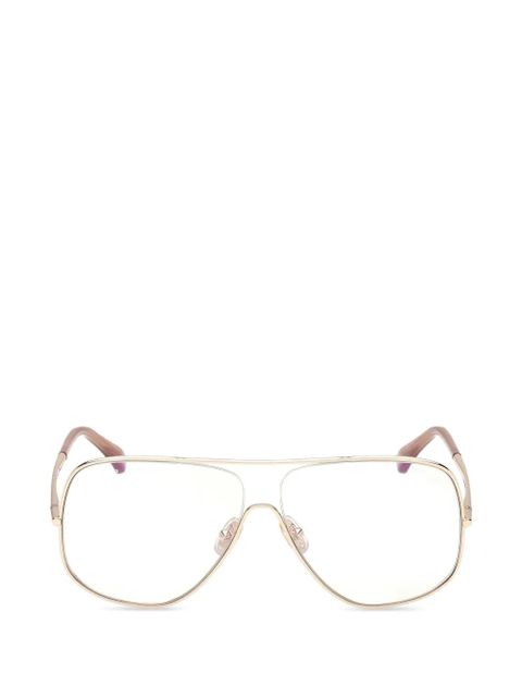 Max Mara Eyewear pilot-frame glasses - Gold - zdjęcie produktu nr 1