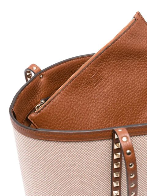 Valentino Garavani stud-embellished tote bag - Brown