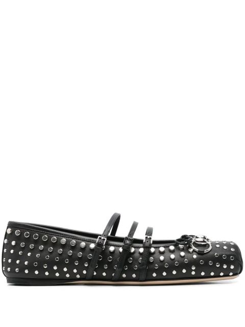 Gucci stud-embellished ballet flats - Black - zdjęcie produktu nr 1