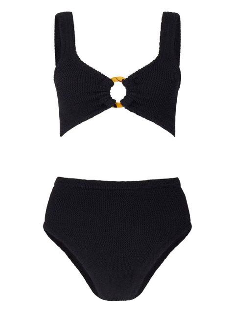 Hunza G ring-detail high-rise bikini - Black - zdjęcie produktu nr 1