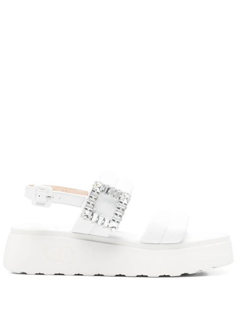 Casadei 40mm crystal-embellished sandals - White - zdjęcie produktu nr 1