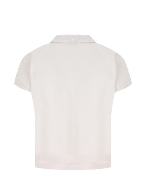 Balenciaga logo-embroidery polo shirt - Neutrals
