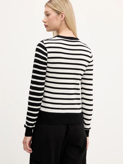 Desigual sweter z wełną BERGEN damski kolor czarny lekki 25WWJF08