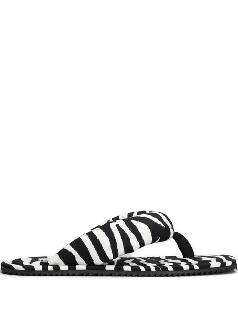 The Attico zebra-print flip-flops - White - zdjęcie produktu nr 1