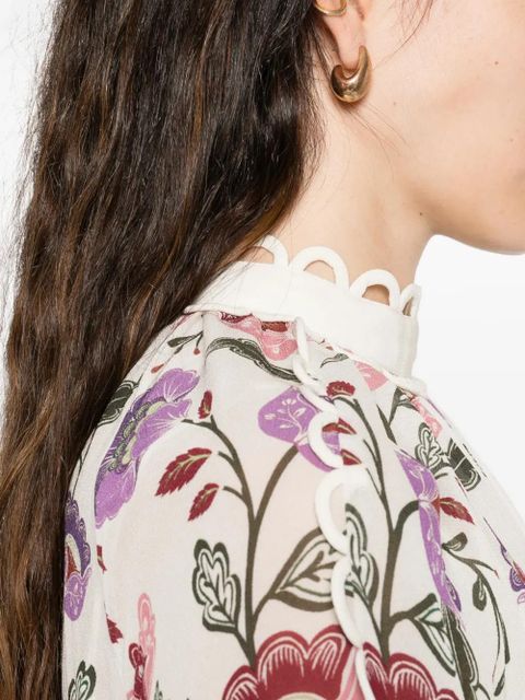 FARM Rio floral-print maxi dress - White