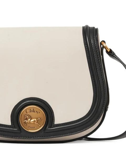 Chloé logo-plaque shoulder bag - Neutrals - zdjęcie produktu nr 2