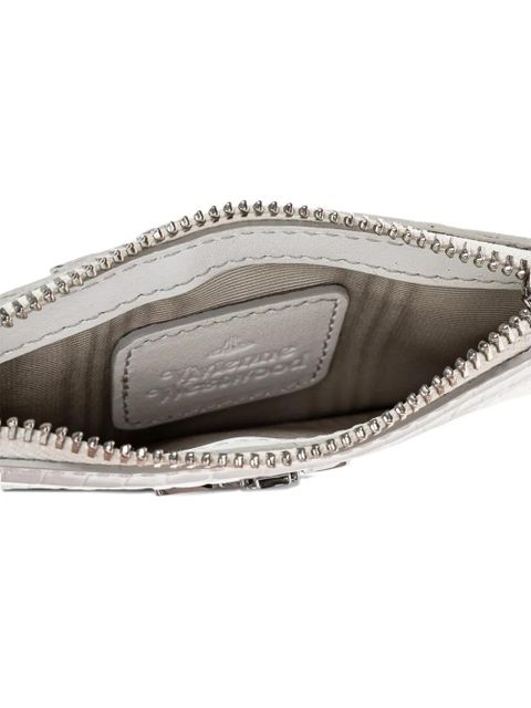 Vivienne Westwood Orb-embellished card holder - White