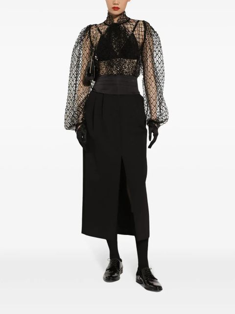 Dolce & Gabbana Translucent design blouse - Black