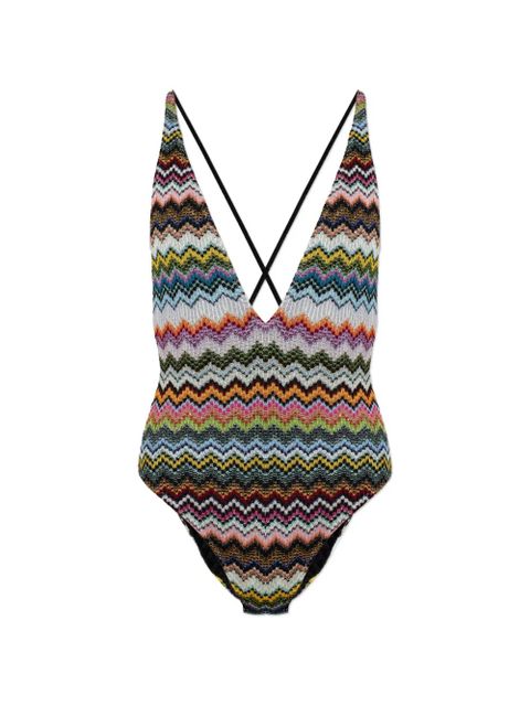 Missoni V-neck swimsuit - Black - zdjęcie produktu nr 1
