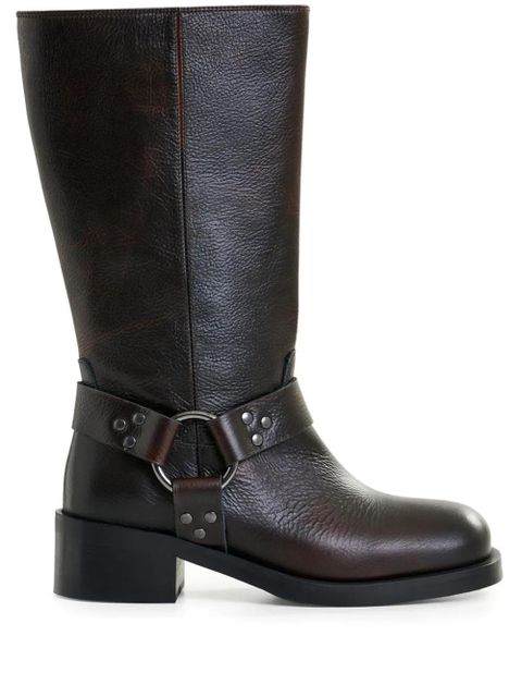 Essentiel Antwerp Idakar buckle leather boots - Black - zdjęcie produktu nr 1