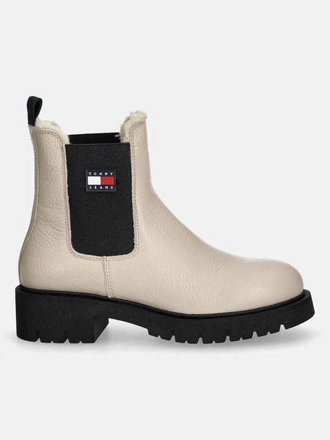 Tommy Jeans sztyblety skórzane TJW CHELSEA BOOT WL - zdjęcie produktu nr 1