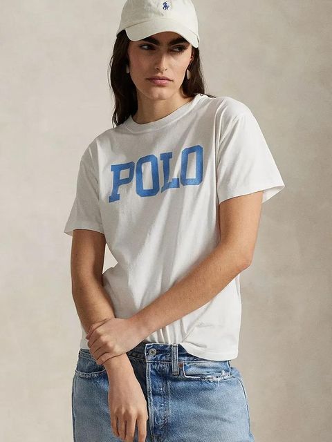 Polo Ralph Lauren t-shirt bawełniany damski kolor biały 211965096 - zdjęcie produktu nr 1