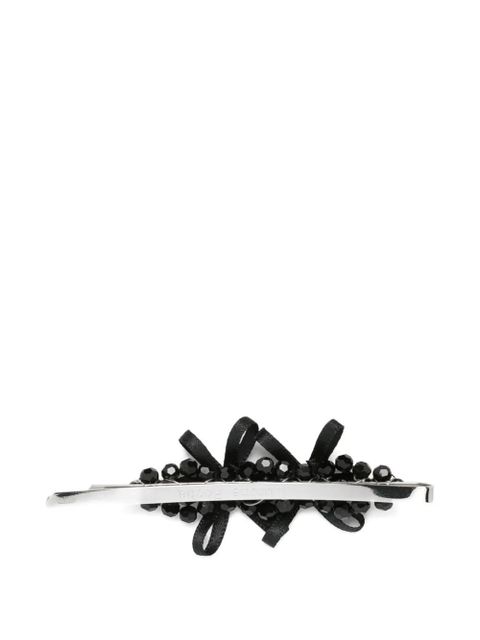 Simone Rocha beaded bow-detail hair clip - Silver - zdjęcie produktu nr 2
