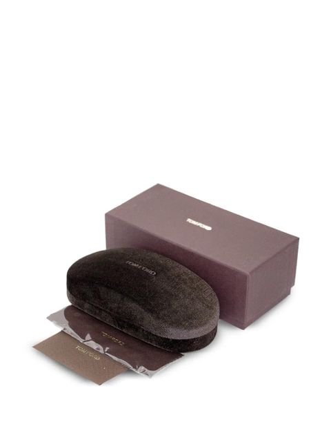 TOM FORD Eyewear Haylay rectangular-frame sunglasses - Neutrals