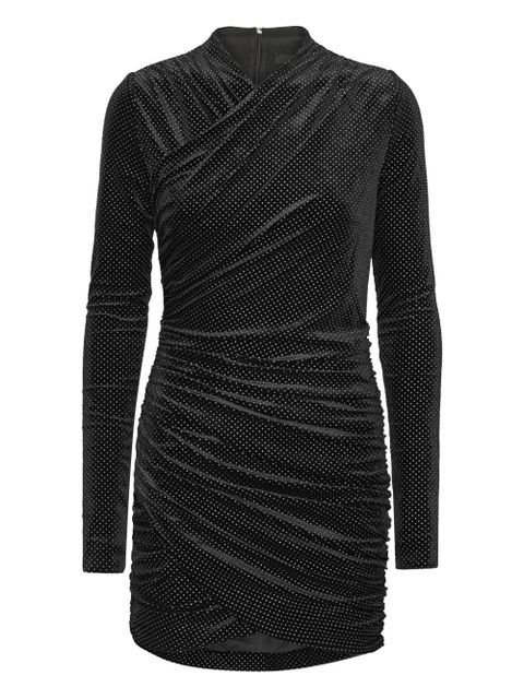 ROTATE BIRGER CHRISTENSEN long-sleeve velvet mini dress - Black - zdjęcie produktu nr 1
