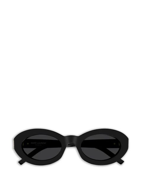 Saint Laurent Eyewear oval-frame sunglasses - Black - zdjęcie produktu nr 1