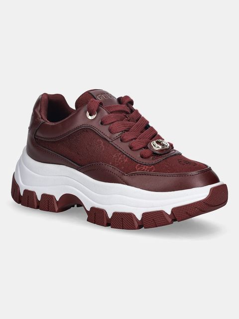 Guess sneakersy BERRETT2 damskie kolor bordowy FLFBRT ELE12 - zdjęcie produktu nr 1