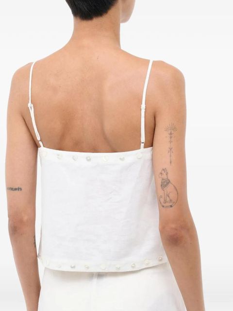 STAUD Kirra button-detail top - White