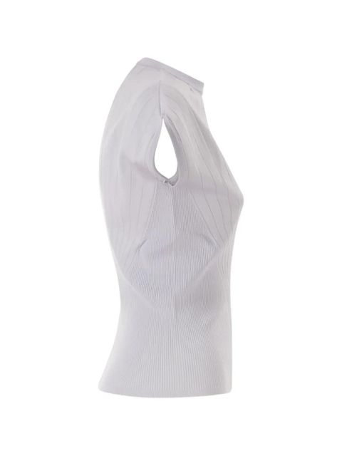 Sportmax ribbed radial pattern jumper - Purple