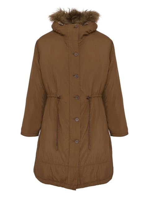 Yves Salomon lambshearling-trimmed parka coat - Brown - zdjęcie produktu nr 1