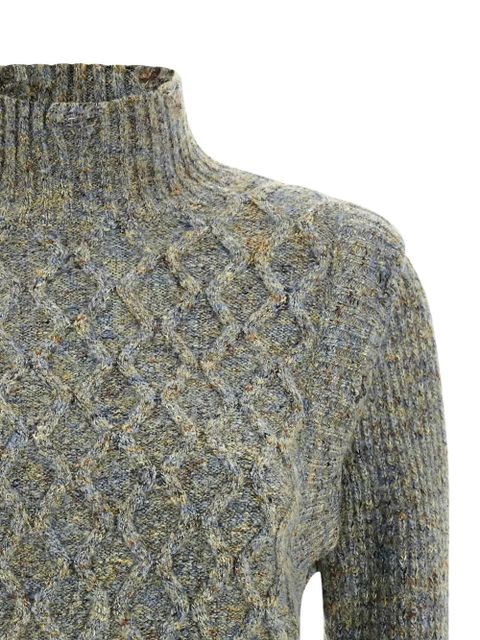 PINKO Proud Mary cable-knit turtleneck sweater - Multicolour