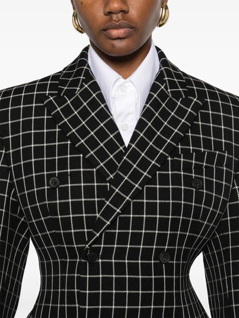 WARDROBE.NYC check-pattern blazer - Black