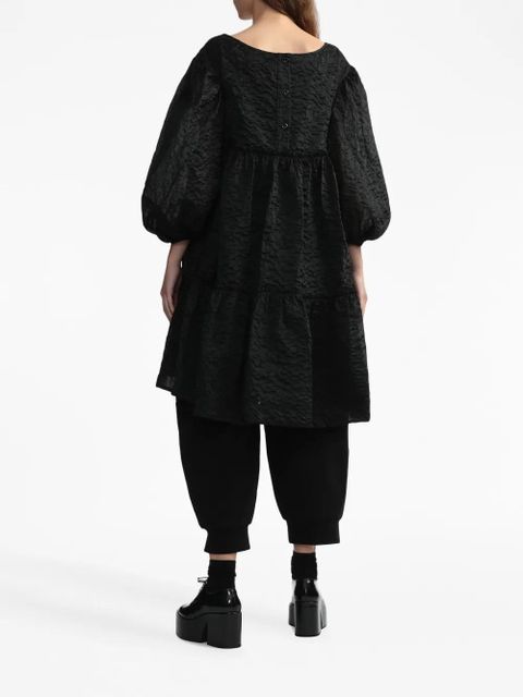 Simone Rocha bow-detail puff-sleeve dress - Black