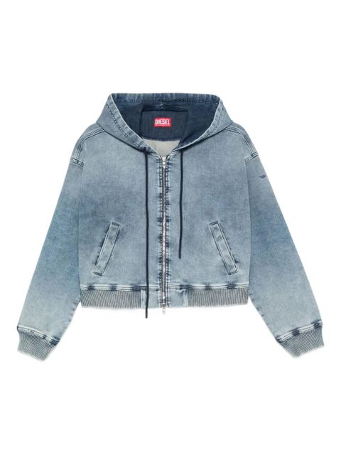 Diesel hooded zip-up denim jacket - Blue - zdjęcie produktu nr 1
