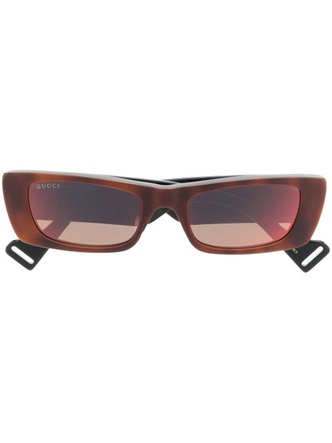 Gucci Eyewear rectangular-frame sunglasses - Brown - zdjęcie produktu nr 1